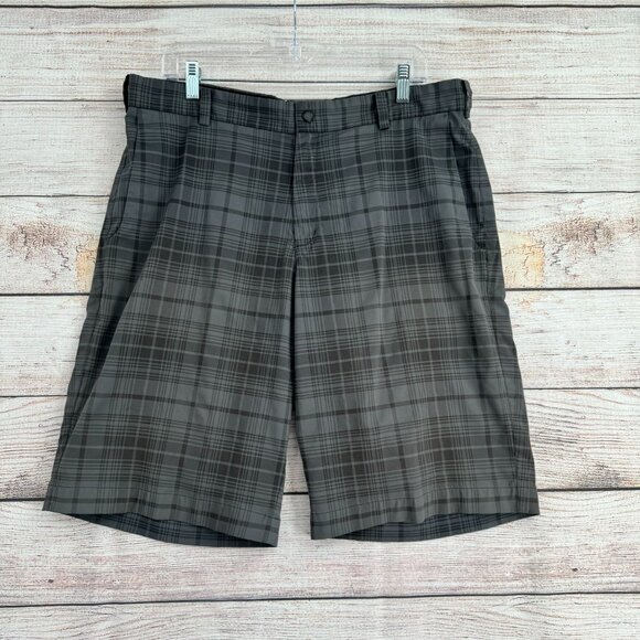 Nike Golf Tour Performance Dri Fit Shorts Men's Size 35 Gray‎ Plaid - Picture 1 of 8